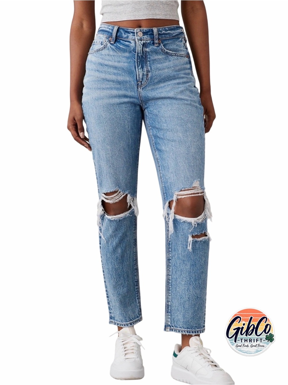 American Eagle Outfitters | Size 4 | High Waist Ankle Skimming Crop Mom Jeans